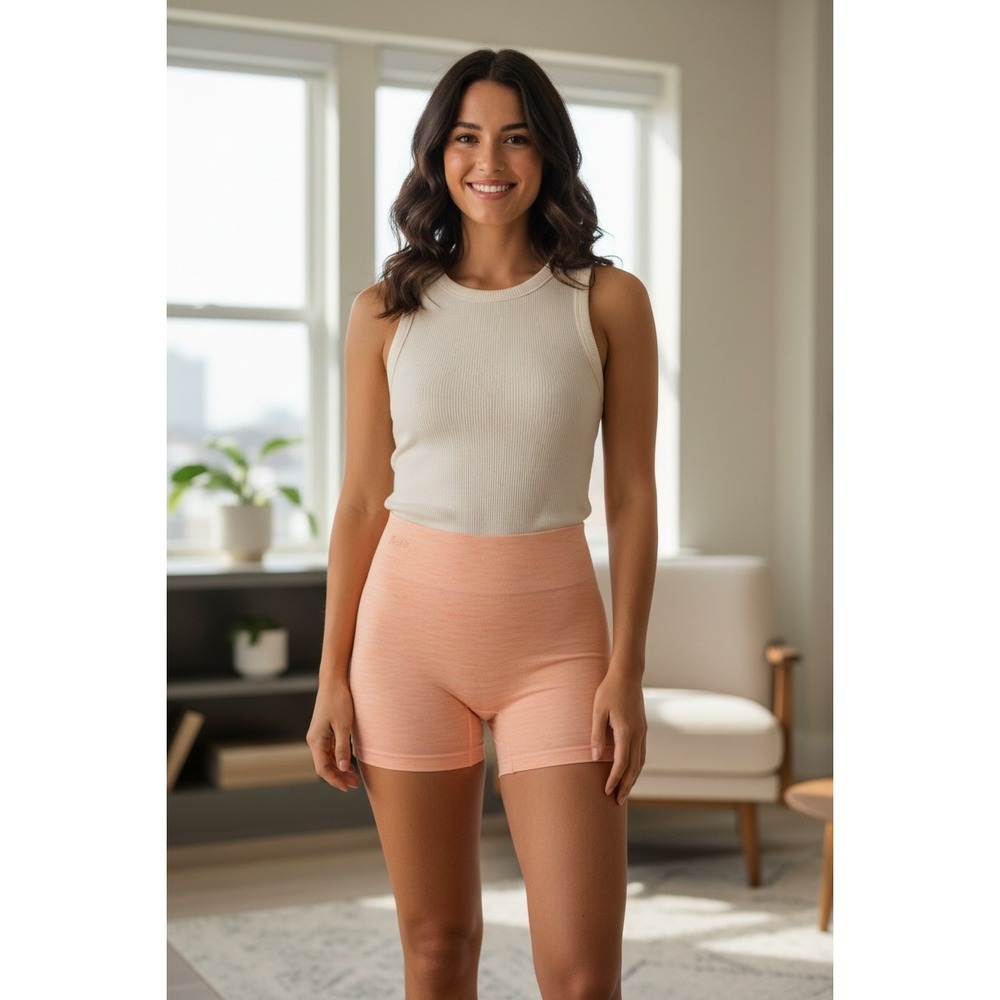 MeMoi‎ Slim Me High Waisted Boy Shorts Fusion Coral XL/4 MS15-105 New With Tags